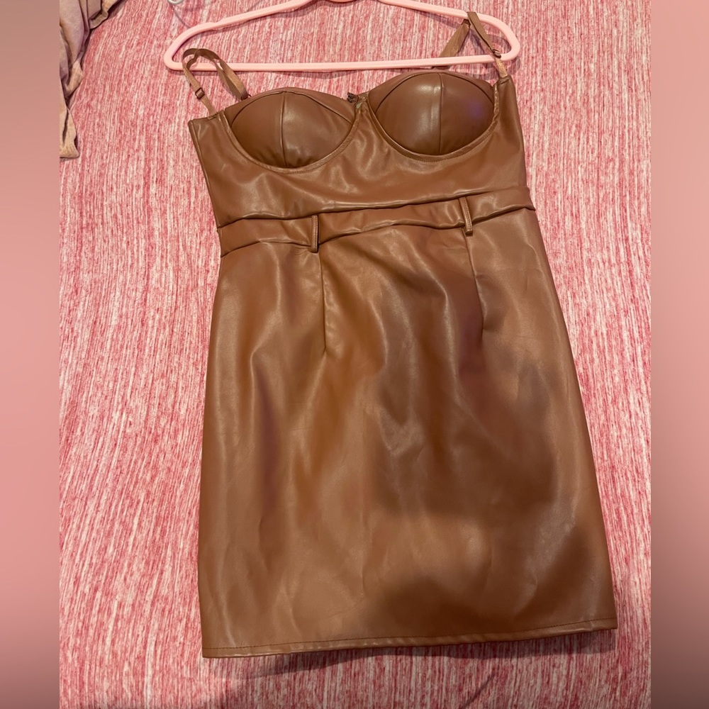 Akira Faux leather dress